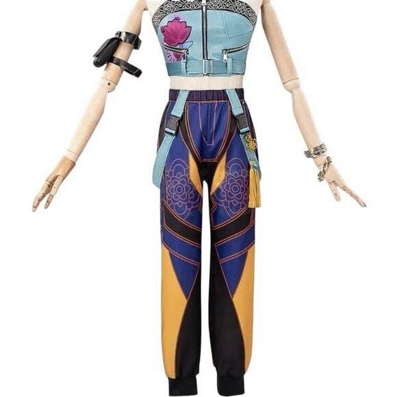 KPop Demon Hunters HUNTRIX Popstar Zoey Cosplay Costume Fashion Idol Outfit - Picture 3 of 11